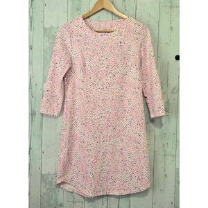 Mahi Gold Long Sleeve Geometric Artsy Abstract Dots Mini Dress Sz. XS